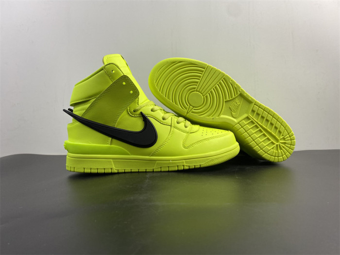 nike dunk high x ambush flash lime - cu7544-300