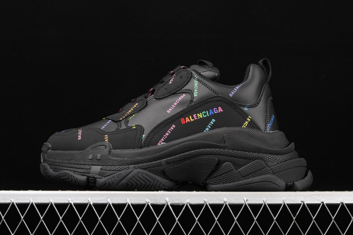 bl triple s trainers letters black 11407