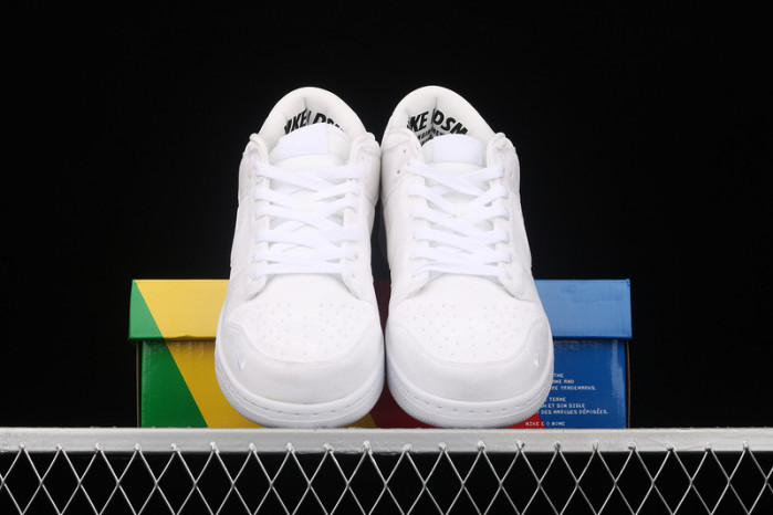 dover street market x nike dunk low “triple white” dh2686-100