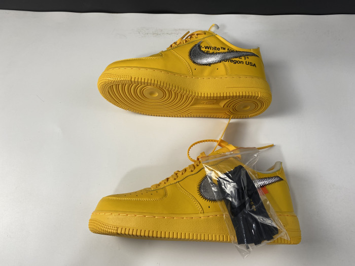 off-white x nike air force 1 low “university gold” dd1876-700