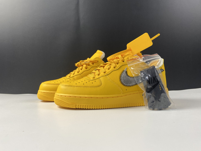 off-white x nike air force 1 low “university gold” dd1876-700