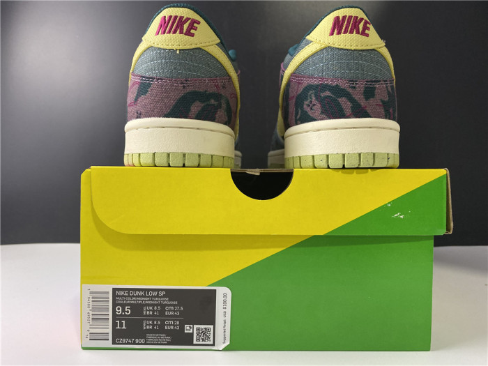 nike dunk low lemon wash multi-color cz9747-900