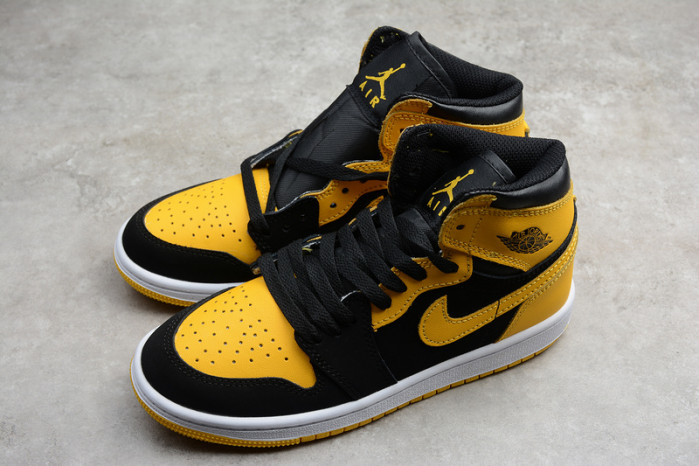 air jordan 1 kids yellow toe black white 552724-035