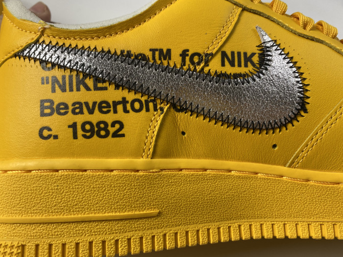 off-white x nike air force 1 low “university gold” dd1876-700