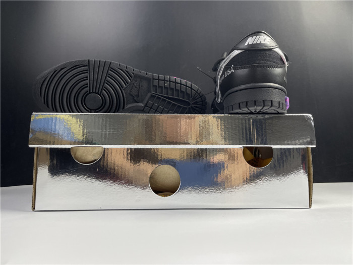 off-white x nike dunk low black dm1602-001