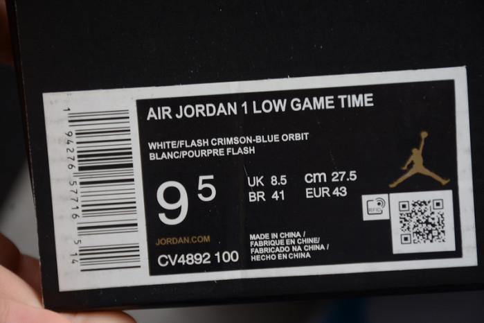 nike air jordan 1 low game time gs blue orbit cv4892-100