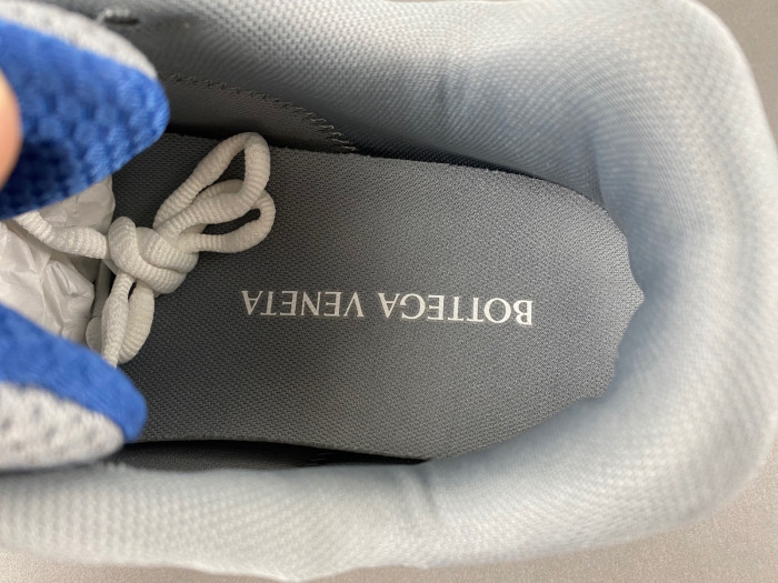 Bottega Veneta Silver & Blue Orbit Sneakers 241798F128005