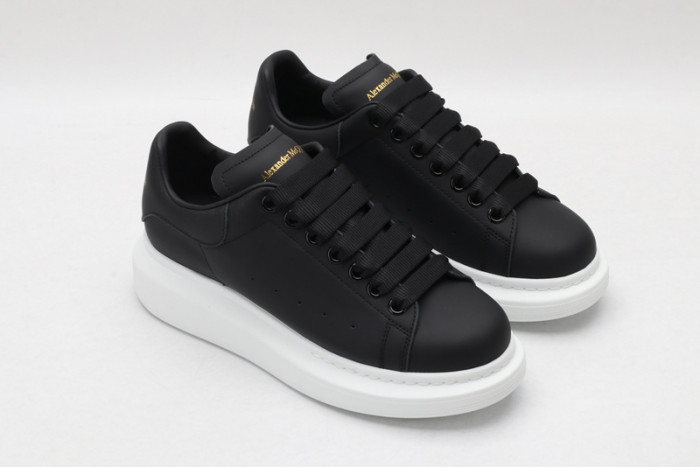 alex mcqu black white sole sneakers