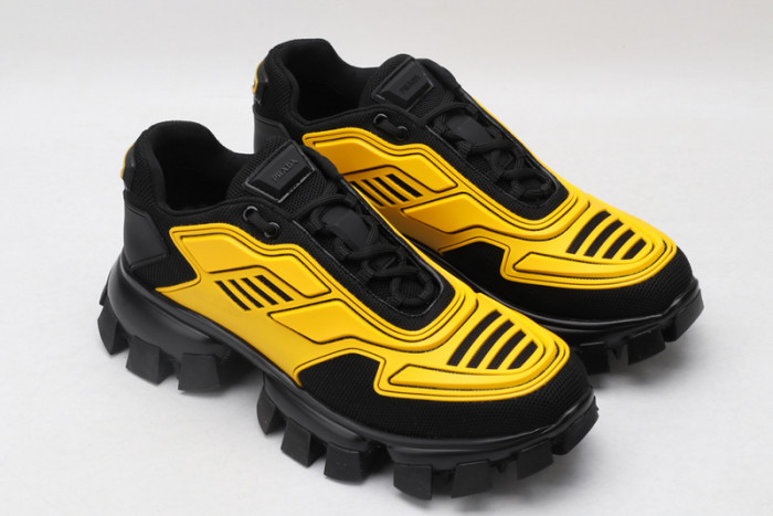 PRAD BLACK YELLOW SNEAKERS