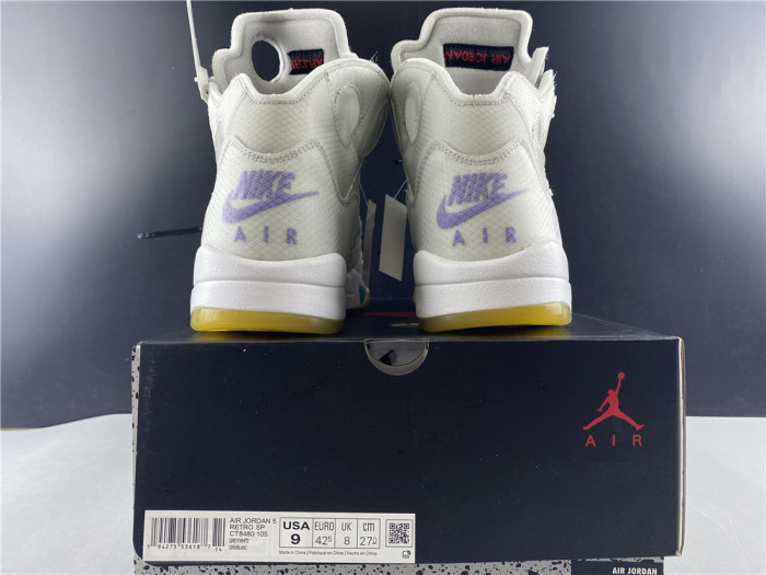 off white air jordan 5 sp grey green - ct8480-105