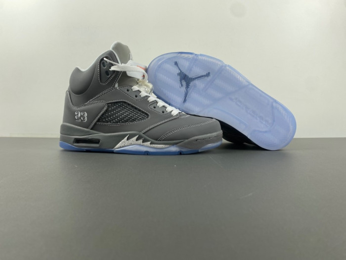 OFF WHITE AIR JORDAN 5 RETRO WOLF GREY - 136027-005