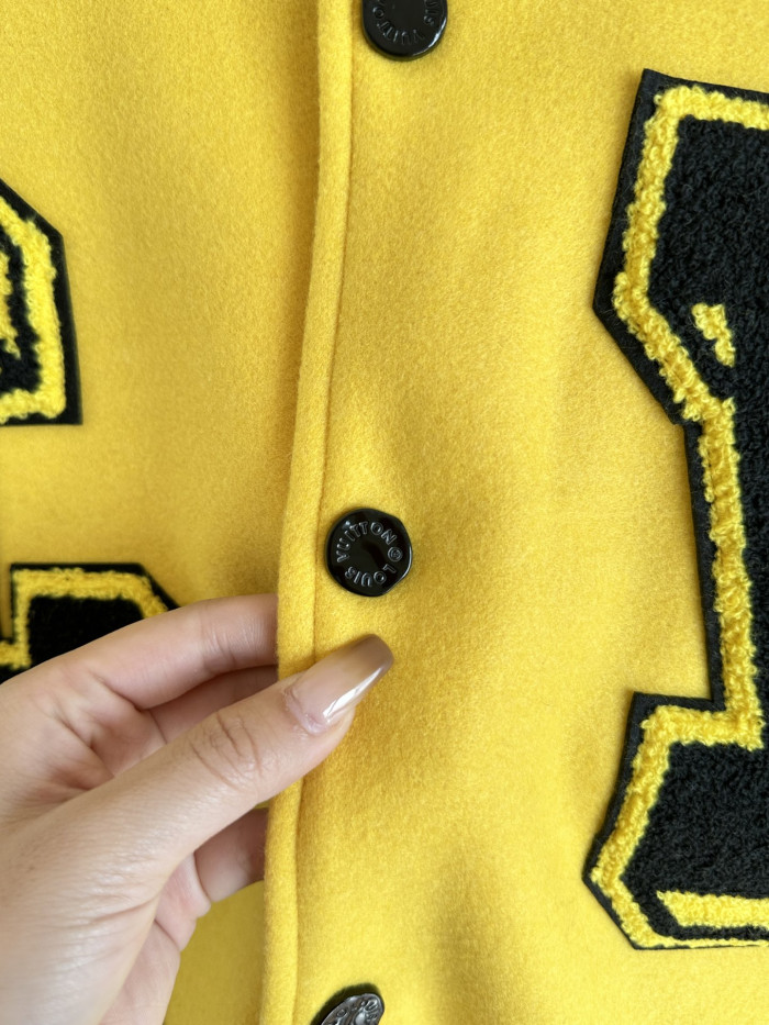 Louis Vuitton Black & Yellow Varsity Jacket