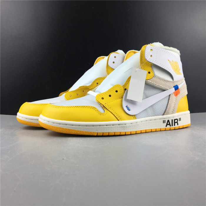 off-white air jordan 1 retro canary yellow aq0818-149
