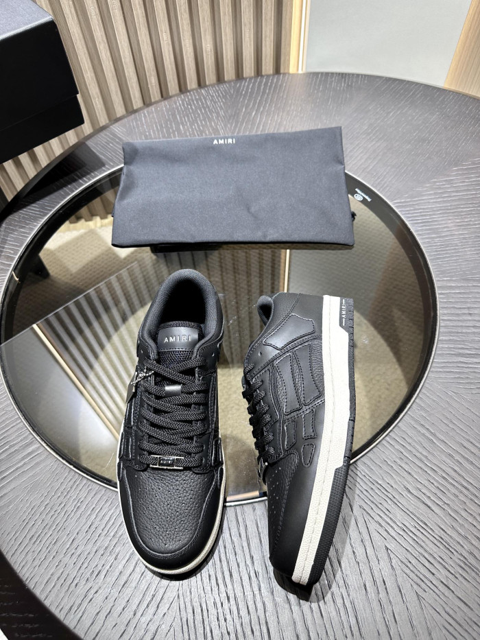 amiri skeleton low-skel top sneakers black amfosr1023