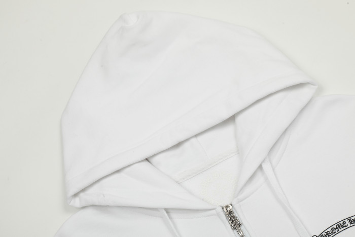 Chrome Hearts Horseshoe Floral Zip Up Hoodie KE816