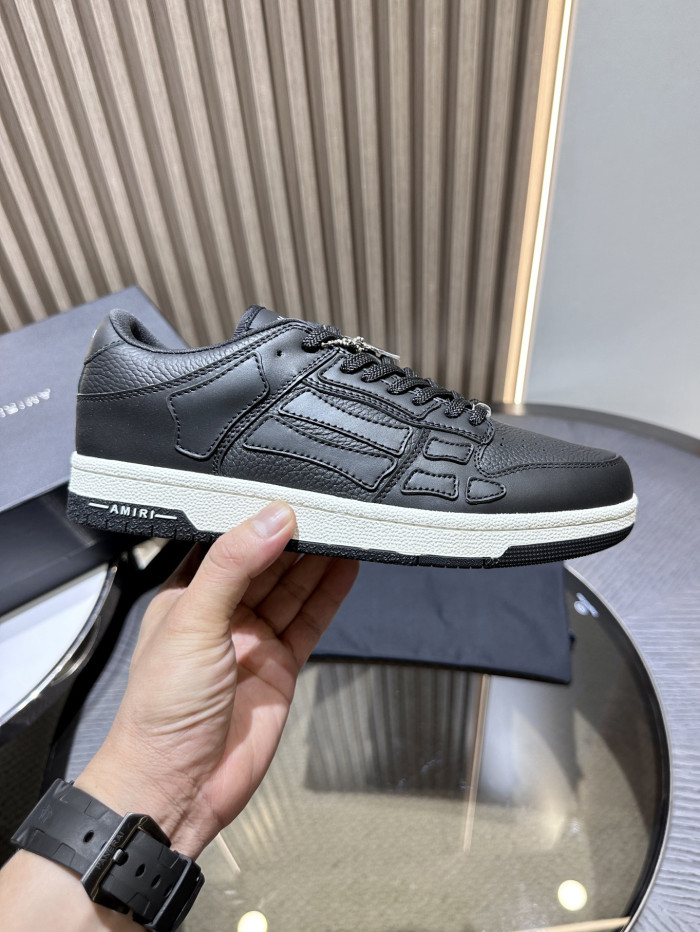 amiri skeleton low-skel top sneakers black amfosr1023
