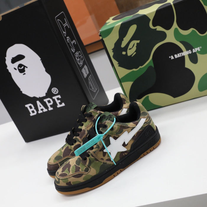 a bathing ape bape sk8 sta abc camo green ba11025