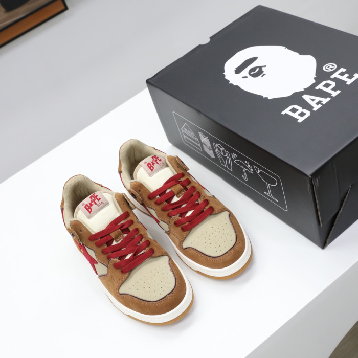 a bathing ape sk8 sta wheat red ba11032