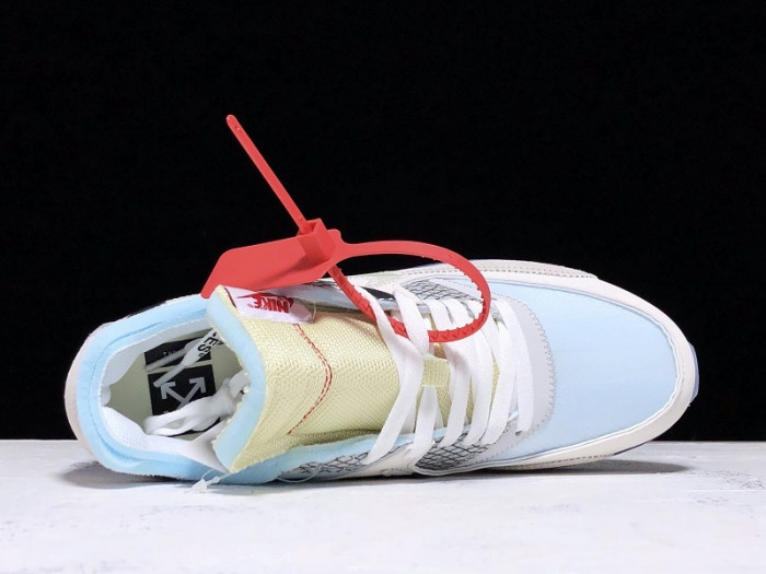 off-white x nike air max 90 am90 the ten 10 sail muslin virgil abloh - aa7293-100