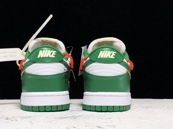off-white nike dunk low pine green - ct0856-100