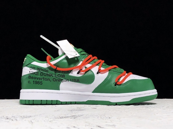 off-white nike dunk low pine green - ct0856-100