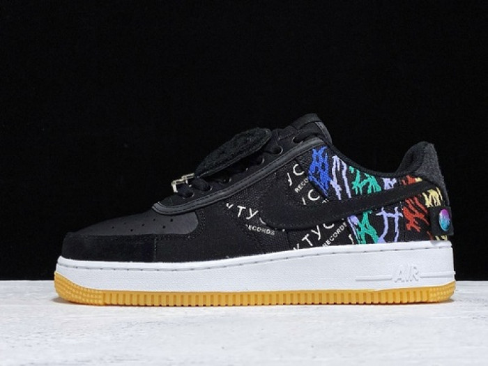 travis scott nike air force 1 "astroworld'' black - cn2405-001