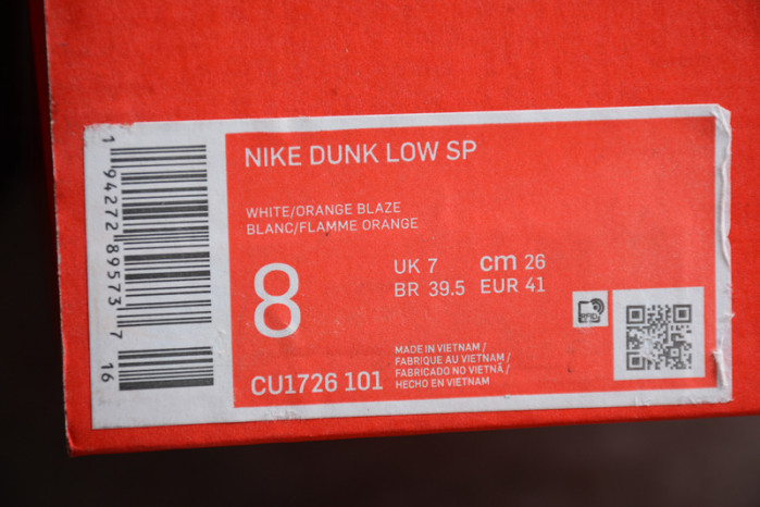 nike dunk low syracuse - cu1726-101