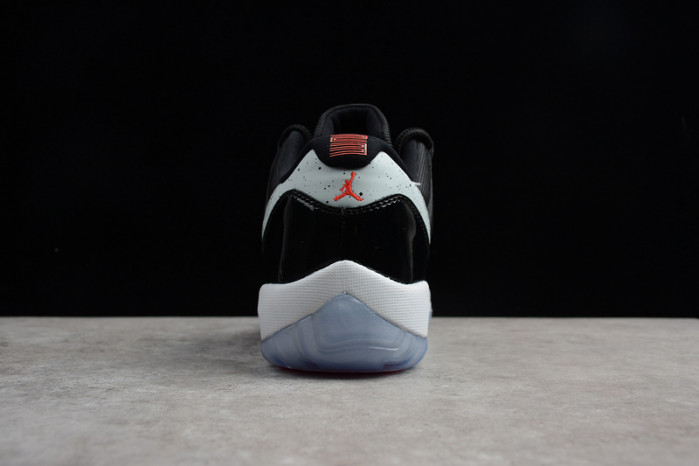 air jordan 11 retro low "infrared 23" black mens 528895-023