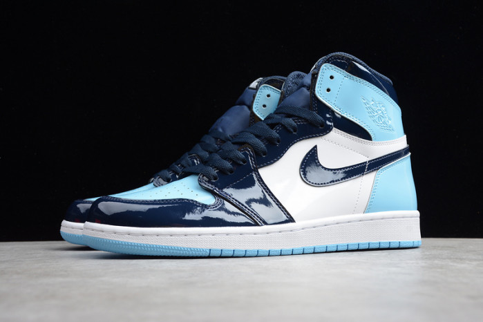 air jordan 1 unc blue chill patent leather cd0461-401