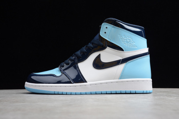 air jordan 1 unc blue chill patent leather cd0461-401