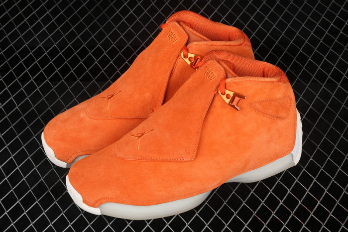 jordan 18 retro campfire orange - aa2494-801