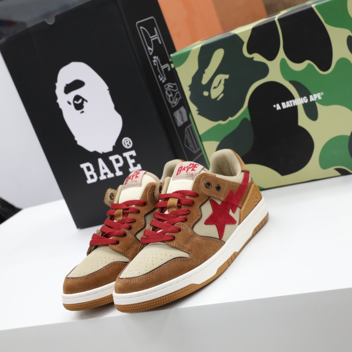 a bathing ape sk8 sta wheat red ba11032