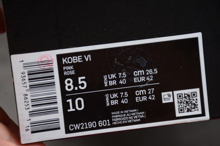 zoom kobe 6 think pink 429659-601