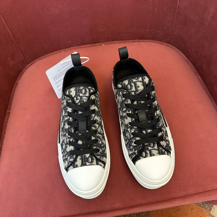Dior B23 Low Top Canvas Oblique Black D05