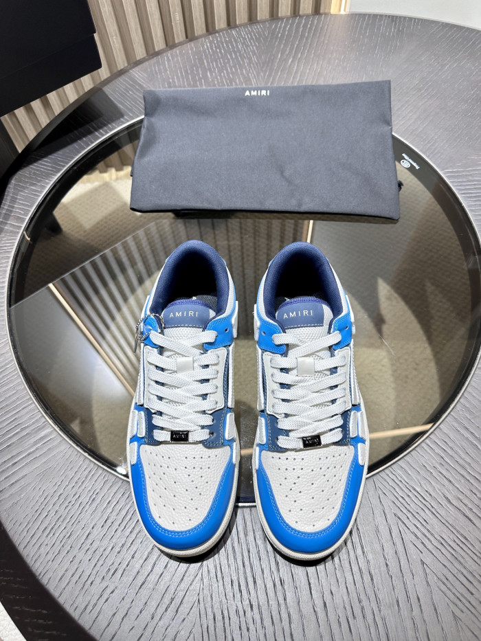 amiri skeleton low-skel top sneakers blue white