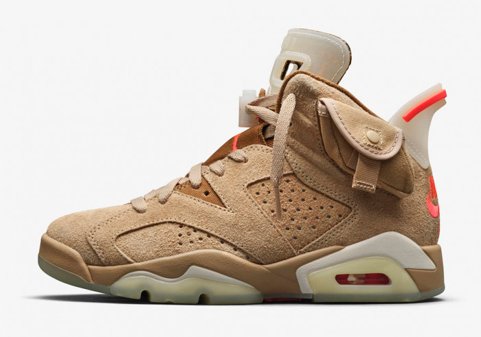 travis scott x air jordan 6 “british khaki” dh0690-200